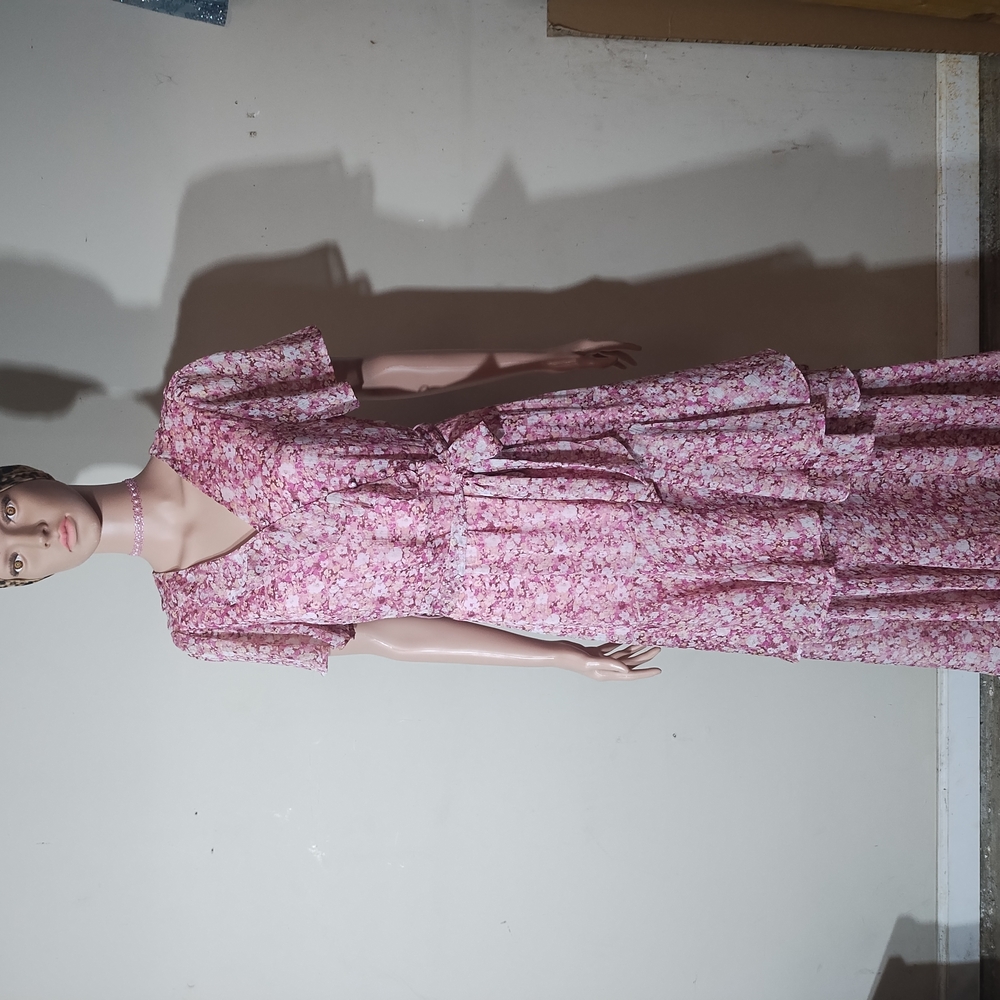 Floral Pink Maxi Dress